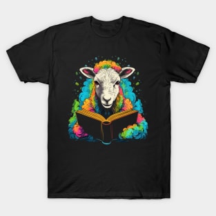 Sheep Reads Book T-Shirt